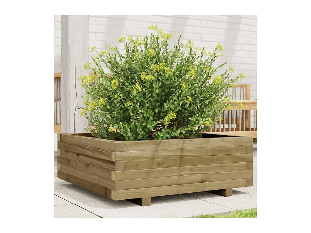 Plantenbak 70x70x26,5 cm geïmpregneerd grenenhout