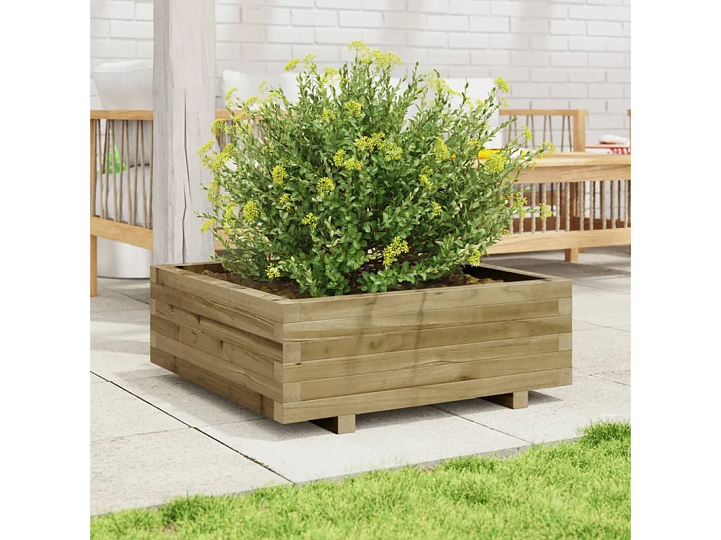 Pflanzkübel 70x70x26,5 cm Kiefernholz Imprägniert