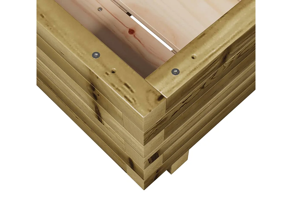Fioriera da Giardino 40x40x26,5 cm in Legno di Pino Impregnato
