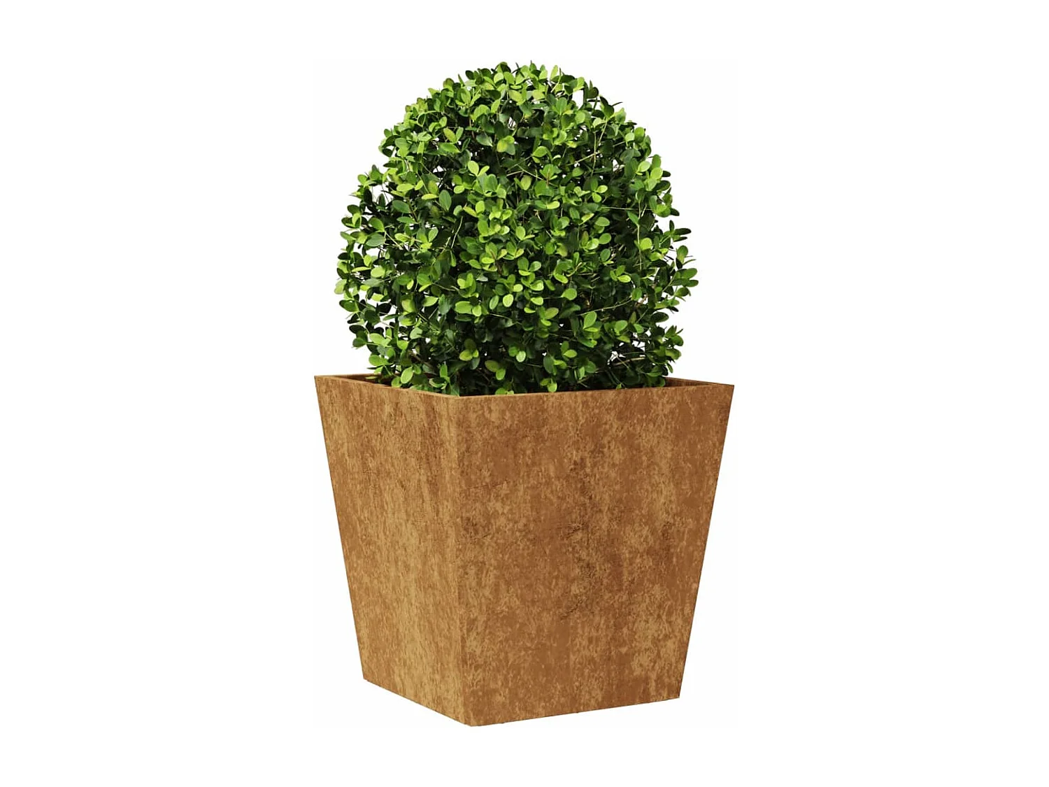 Jardinera de acero oxidado 40x40x40 cm