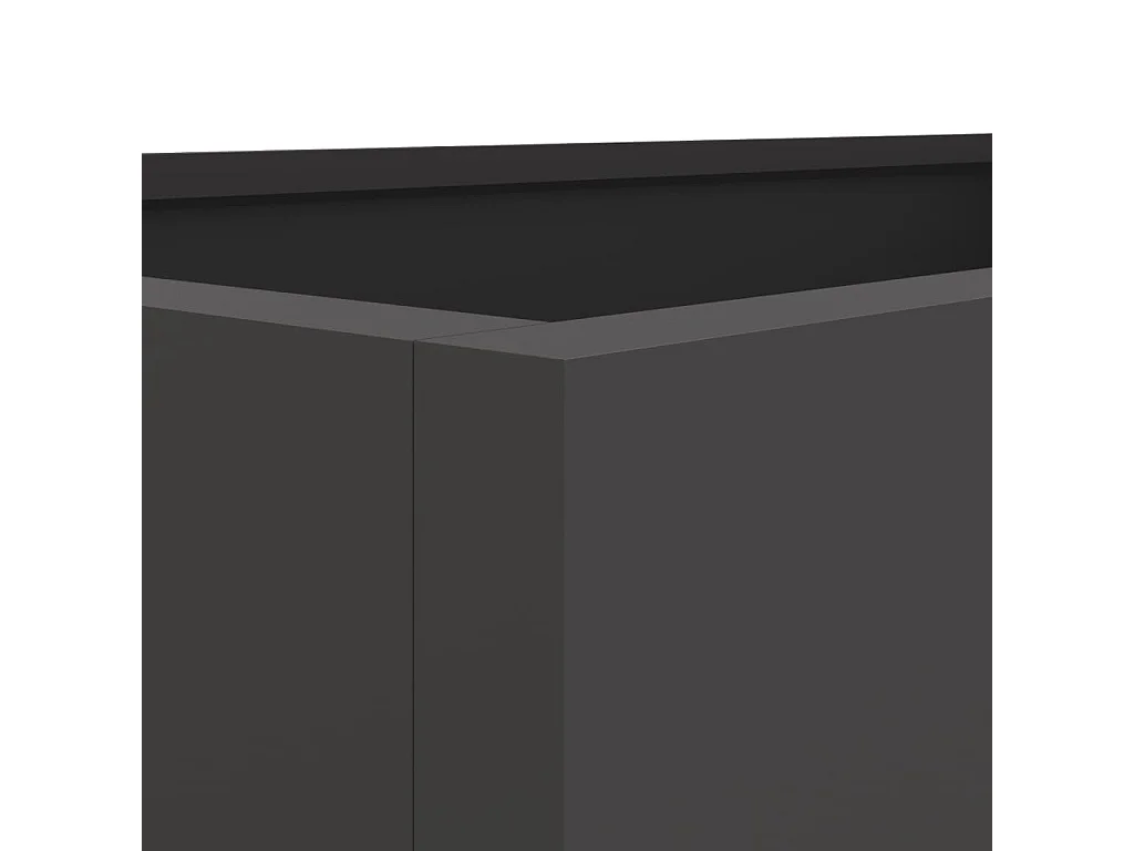 Jardinière noir 62x47x46 cm acier