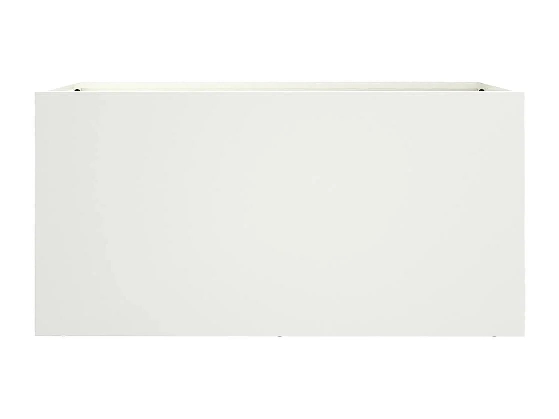 Vaso/floreira 62x30x29 cm aço branco