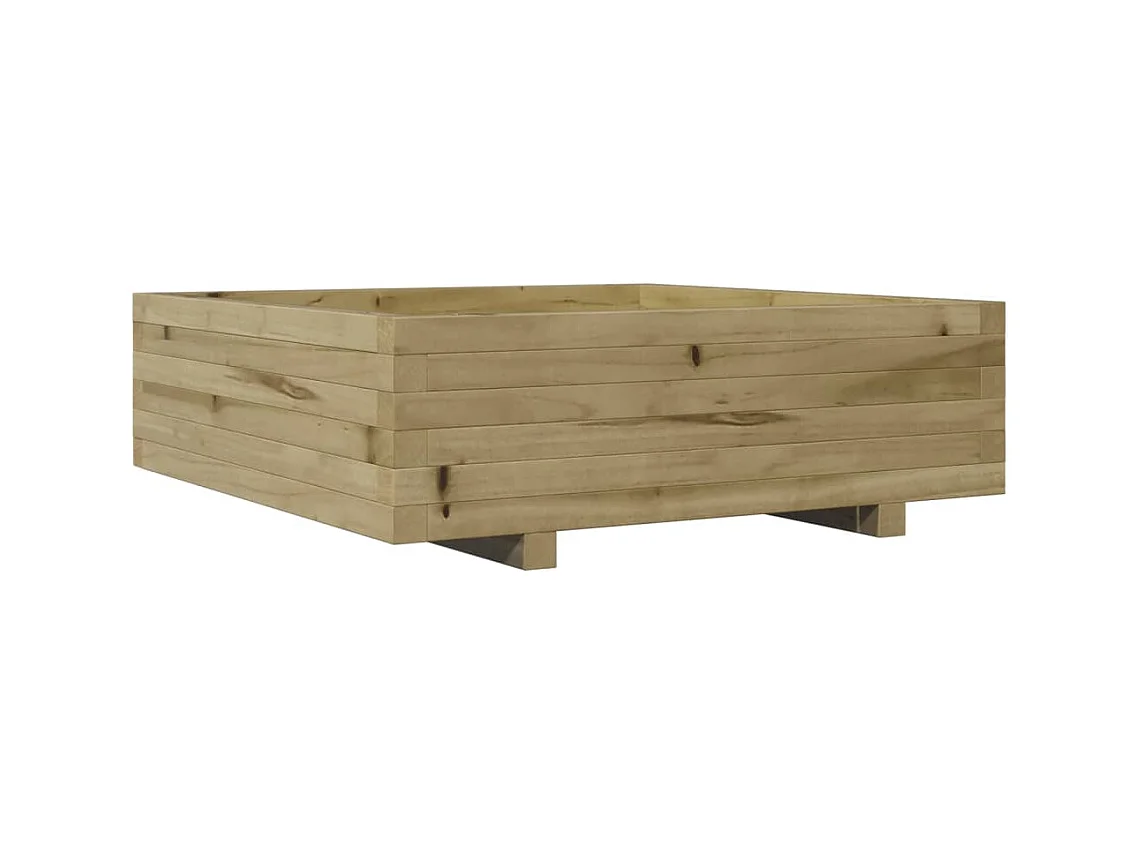 Jardinera de madera de pino impregnada 80x80x26,5 cm