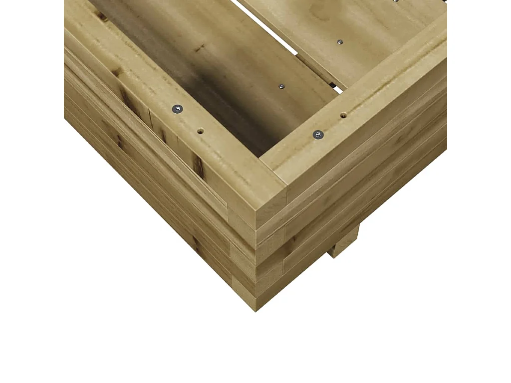Jardinera de madera de pino impregnada 80x80x26,5 cm