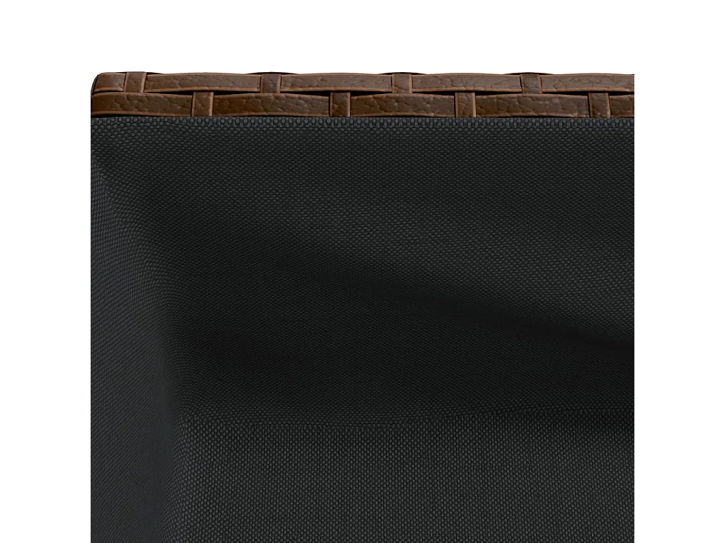 Pflanzkübel mit Ablage Braun Poly Rattan