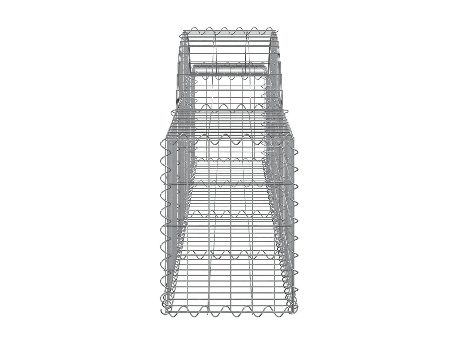 Cestas de gaviones 40 uds forma de arco hierro 200x30x40/60 cm