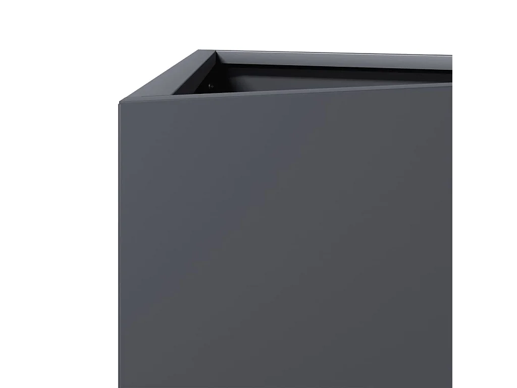 Fioriere 2 pz Antracite Triangolari 40x34,5x70 cm in Acciaio