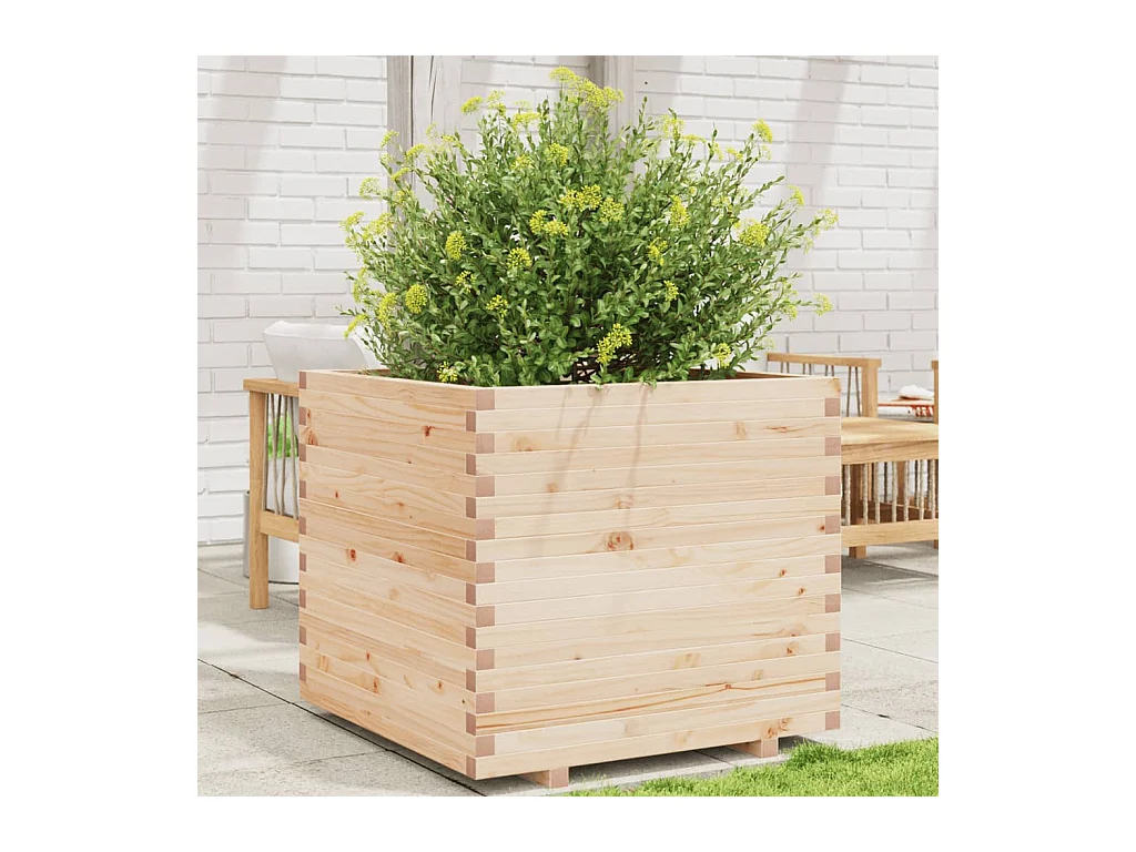 Plantenbak 80x80x72 cm massief grenenhout