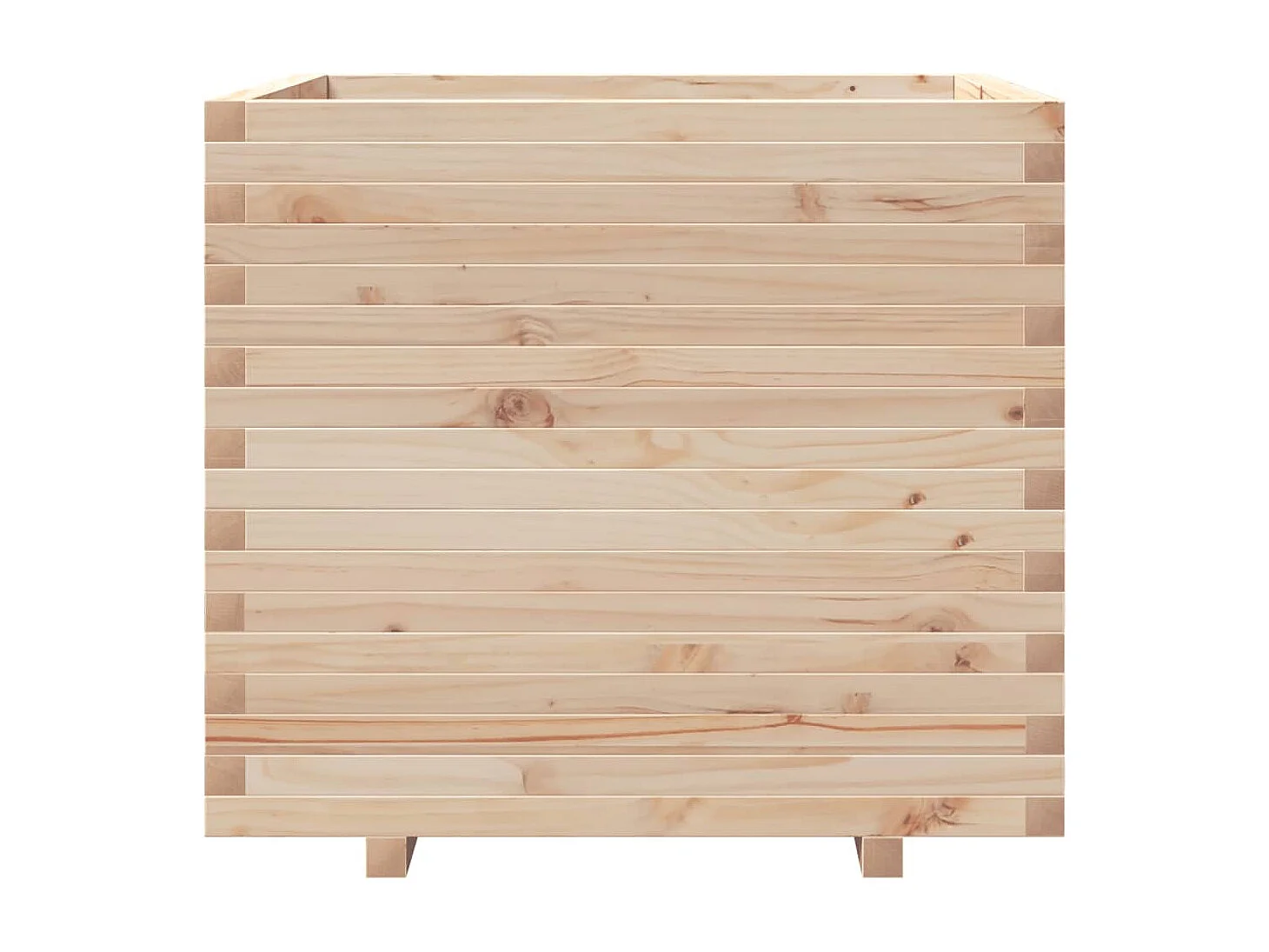 Vaso/floreira de jardim 80x80x72 cm madeira de pinho maciça