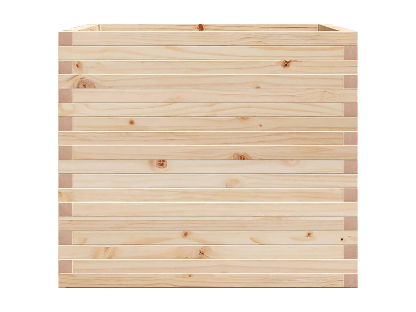 Vaso/floreira de jardim 80x80x72 cm madeira de pinho maciça