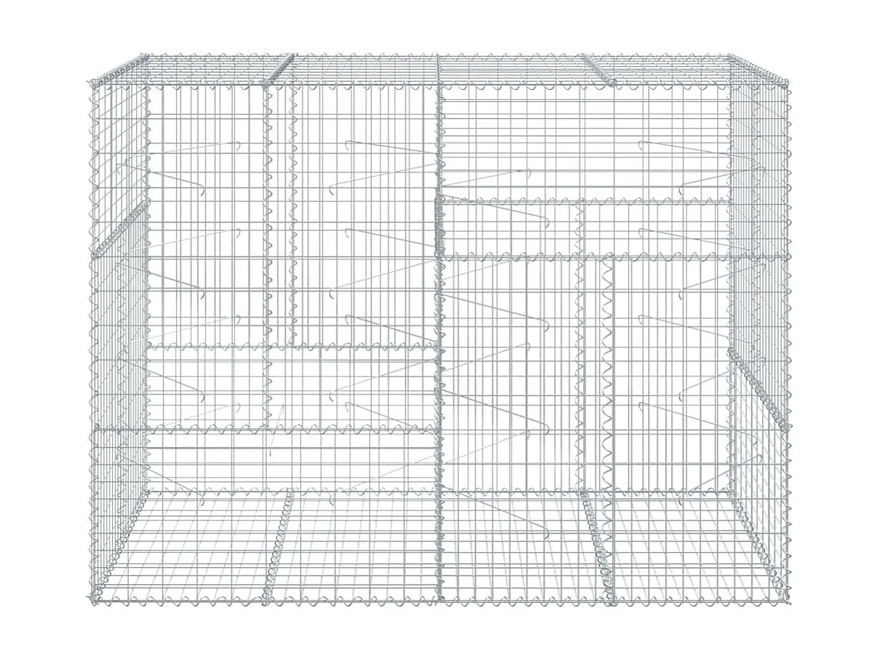 Gabione mit Deckel 200x100x150 cm Verzinktes Eisen