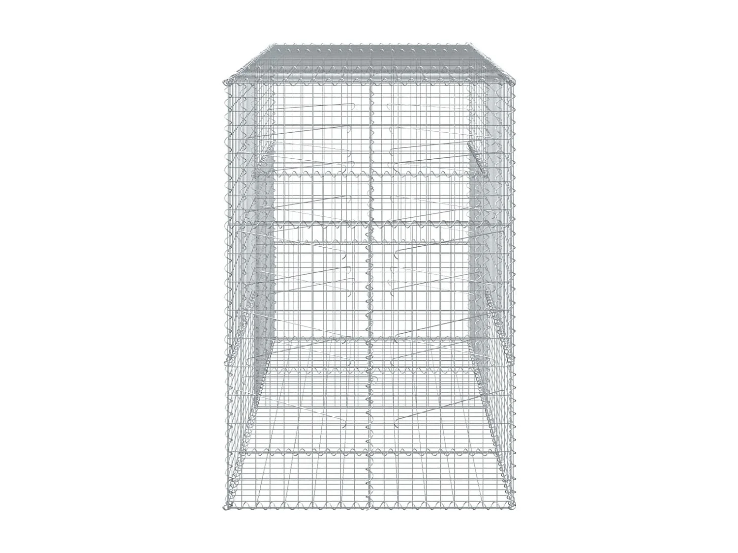 Panier gabion avec couvercle 200x100x150 cm fer galvanisé