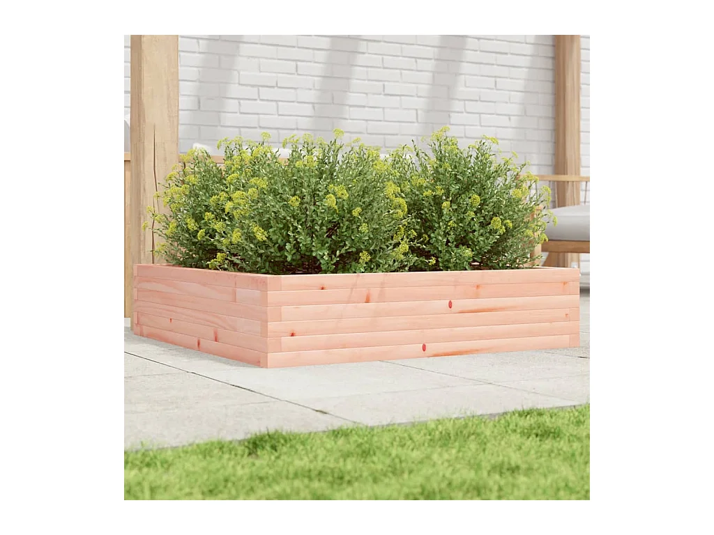 Fioriera da Giardino 100x100x23 cm Legno Massello di Douglas