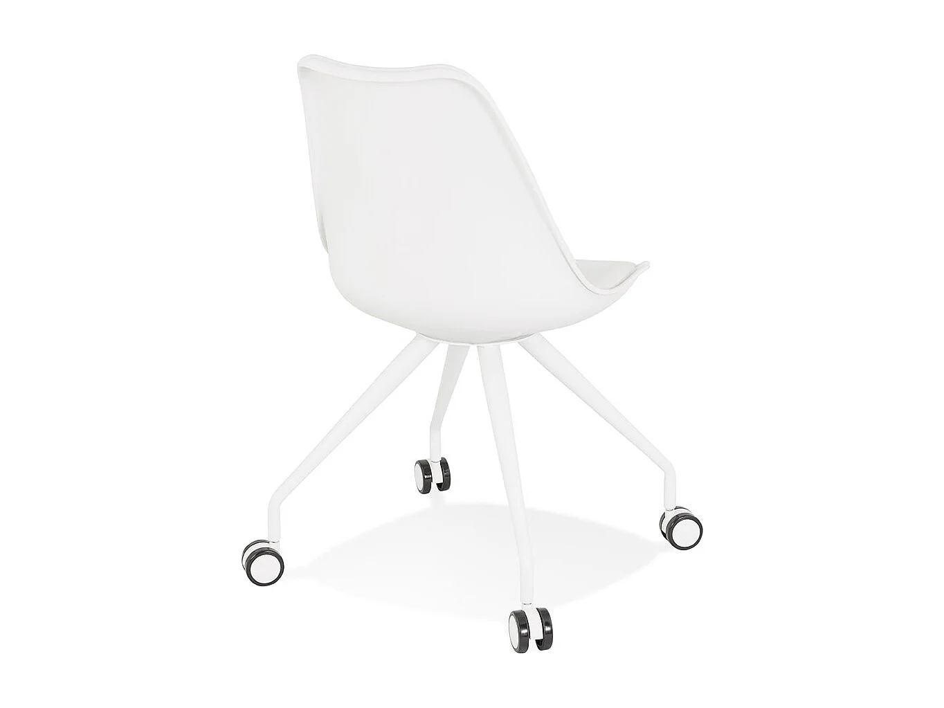 Bürostuhl auf Rollen - SKIN - wit - 60x60x92 cm