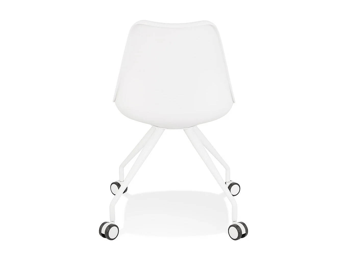 Bürostuhl auf Rollen - SKIN - wit - 60x60x92 cm