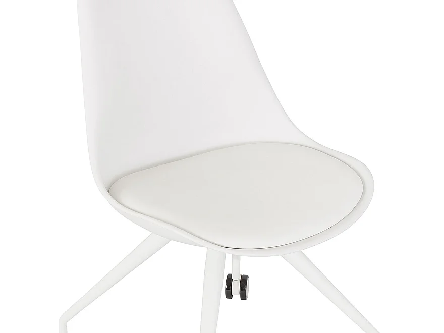 Bürostuhl auf Rollen - SKIN - wit - 60x60x92 cm