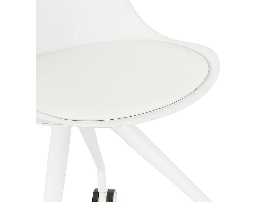 Bürostuhl auf Rollen - SKIN - wit - 60x60x92 cm