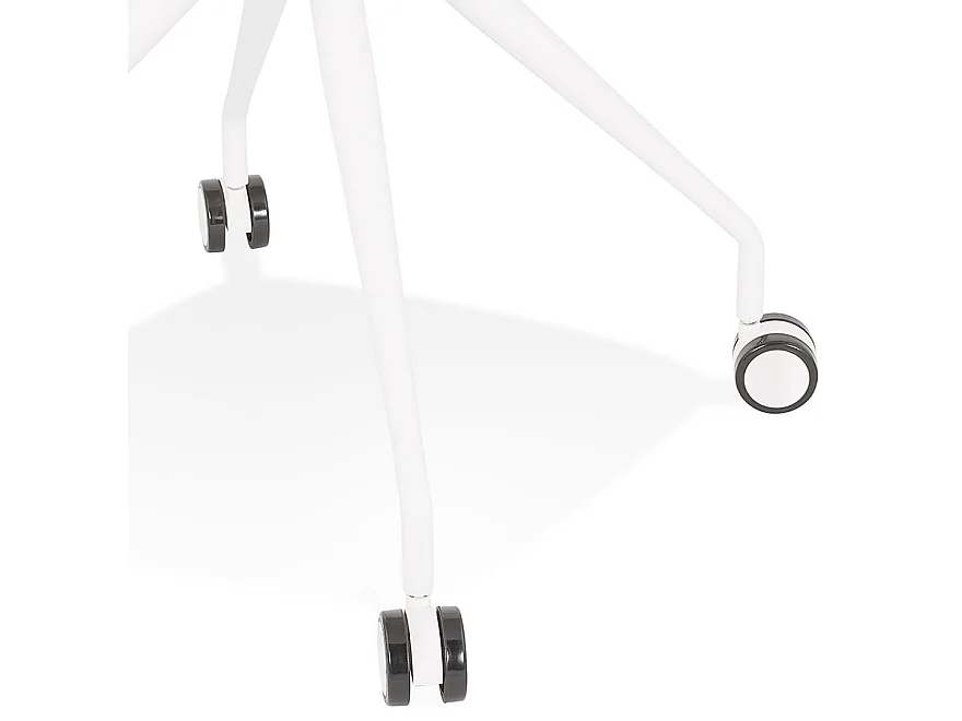 Bürostuhl auf Rollen - SKIN - wit - 60x60x92 cm