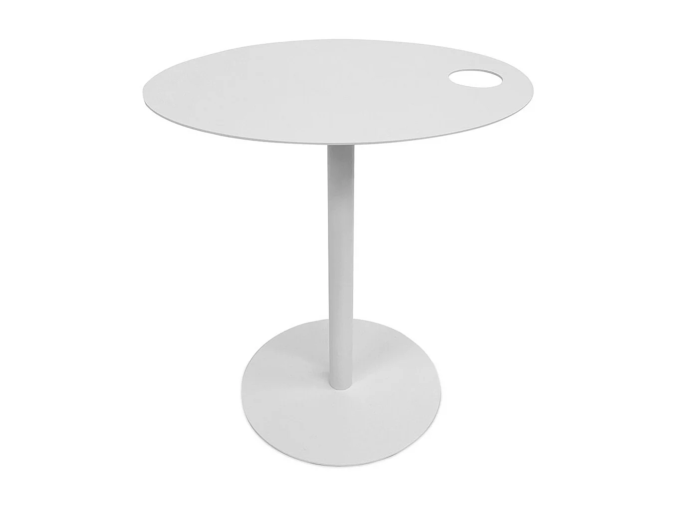 Ovaler Beistelltisch - MASA - Weiß - 42x31x45 cm