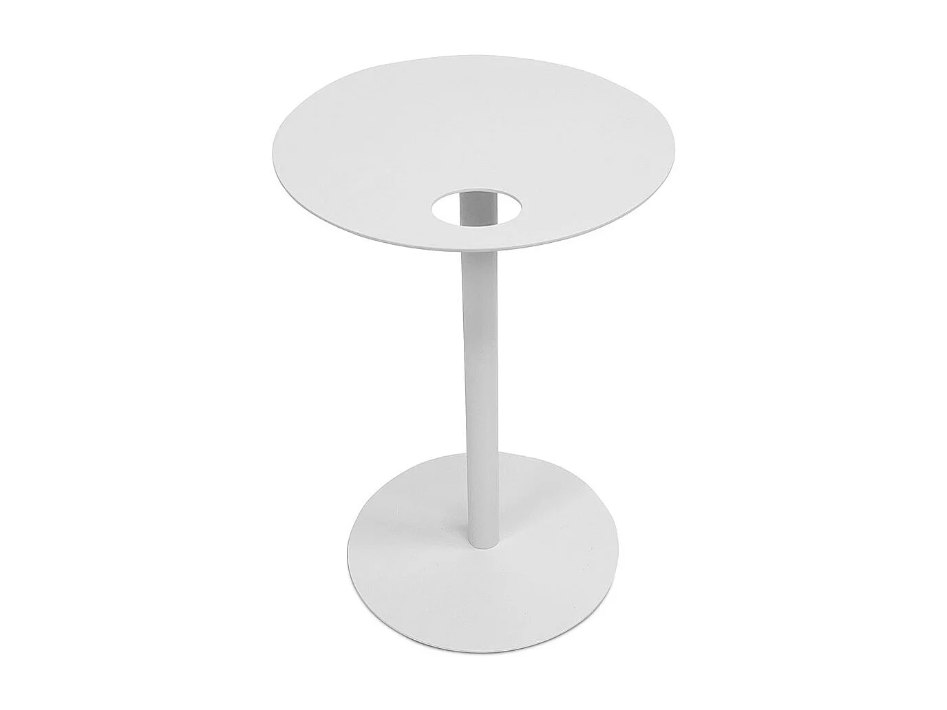 Ovaler Beistelltisch - MASA - Weiß - 42x31x45 cm