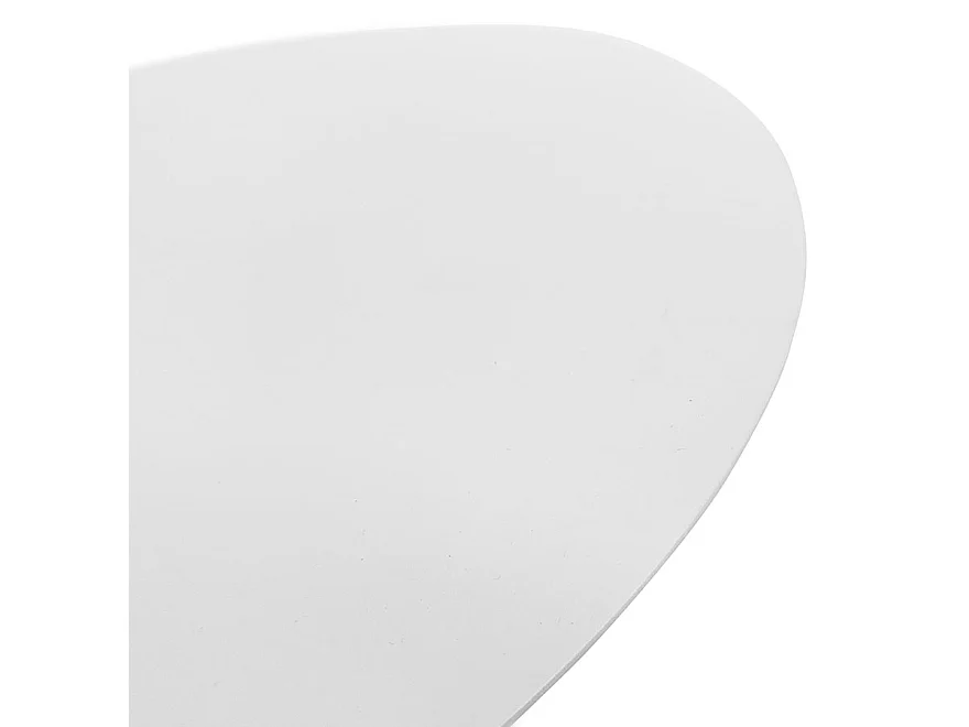 Ovaler Beistelltisch - MASA - Weiß - 42x31x45 cm