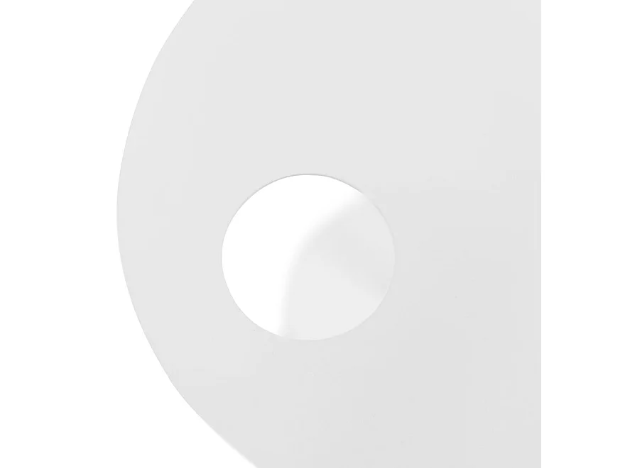 Ovaler Beistelltisch - MASA - Weiß - 42x31x45 cm