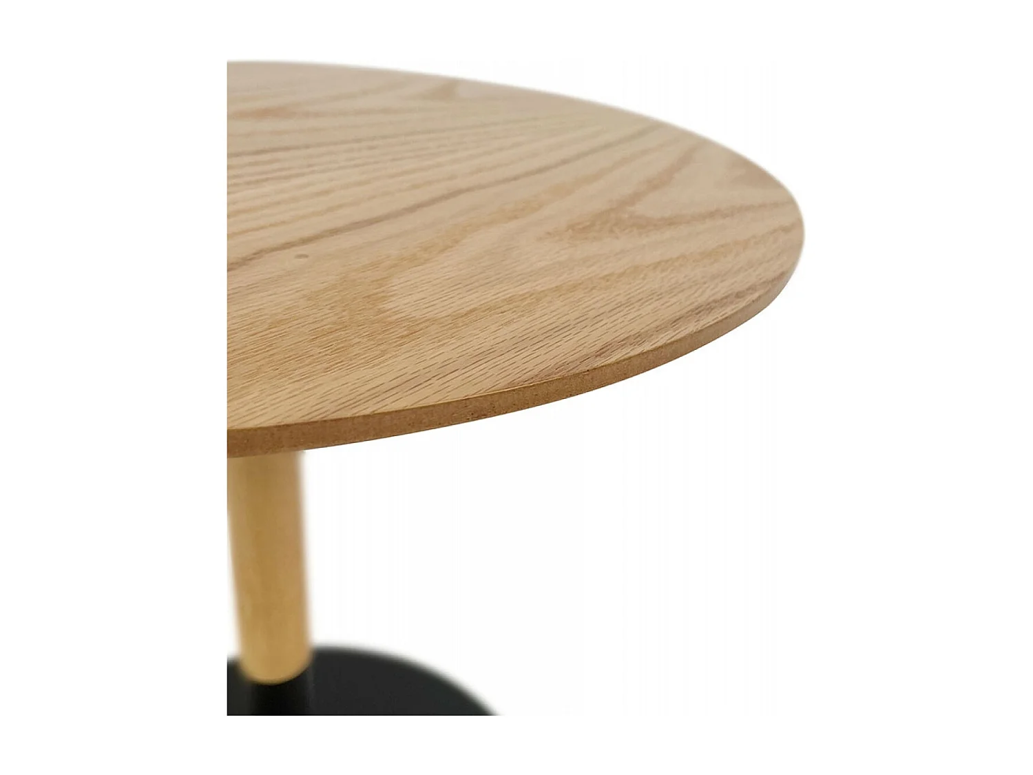 Table d'Appoint Design "Rhoda" 40cm Naturel & Noir