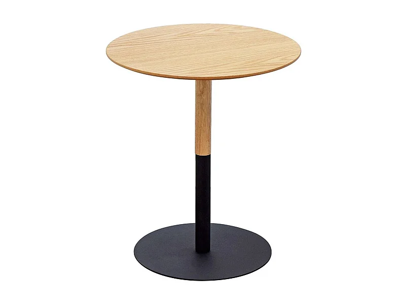 Table d'Appoint Design "Rhoda" 40cm Naturel & Noir