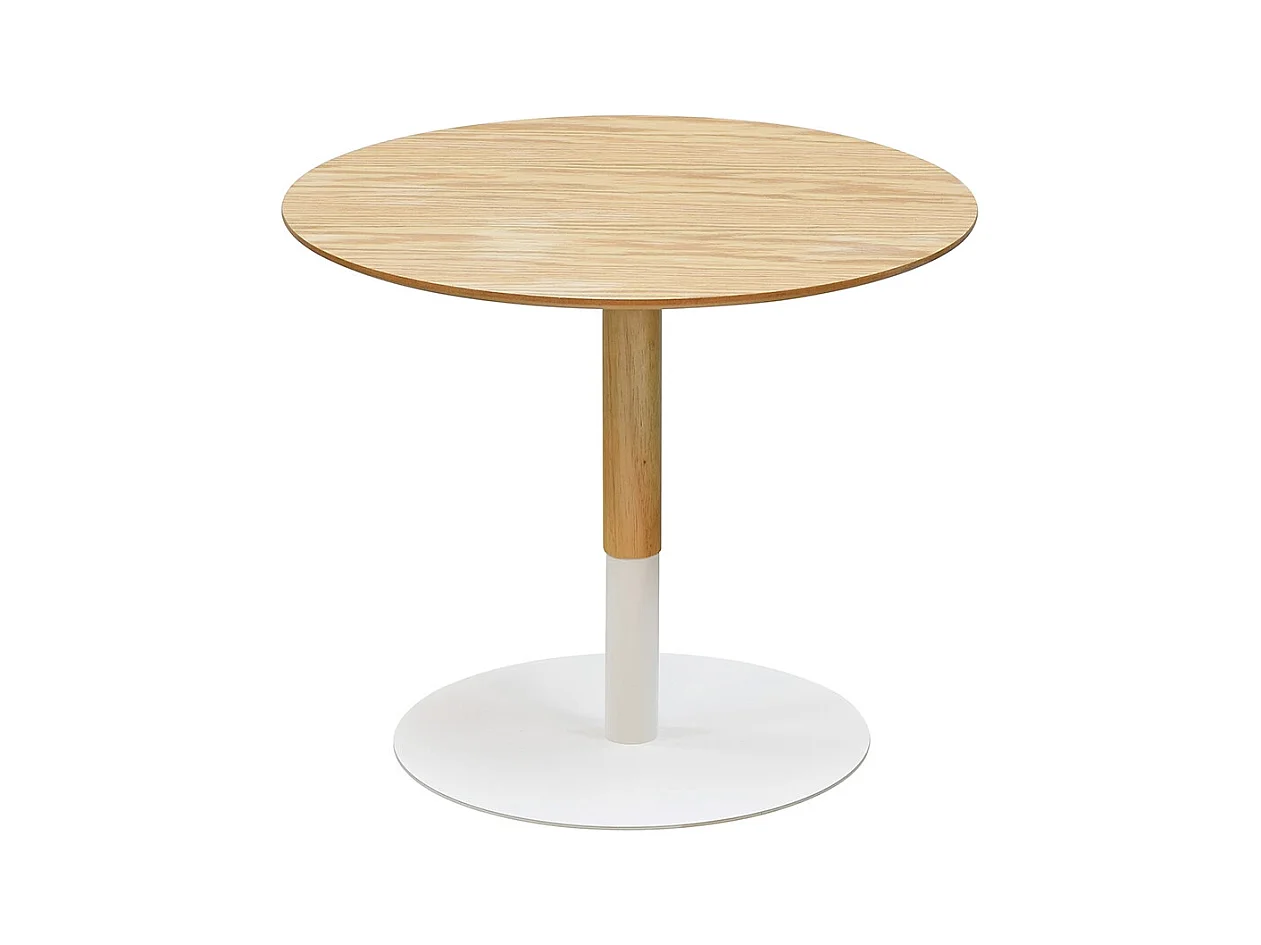 Runder Designer-Couchtisch - DILA - beige - 48x48x40,5 cm
