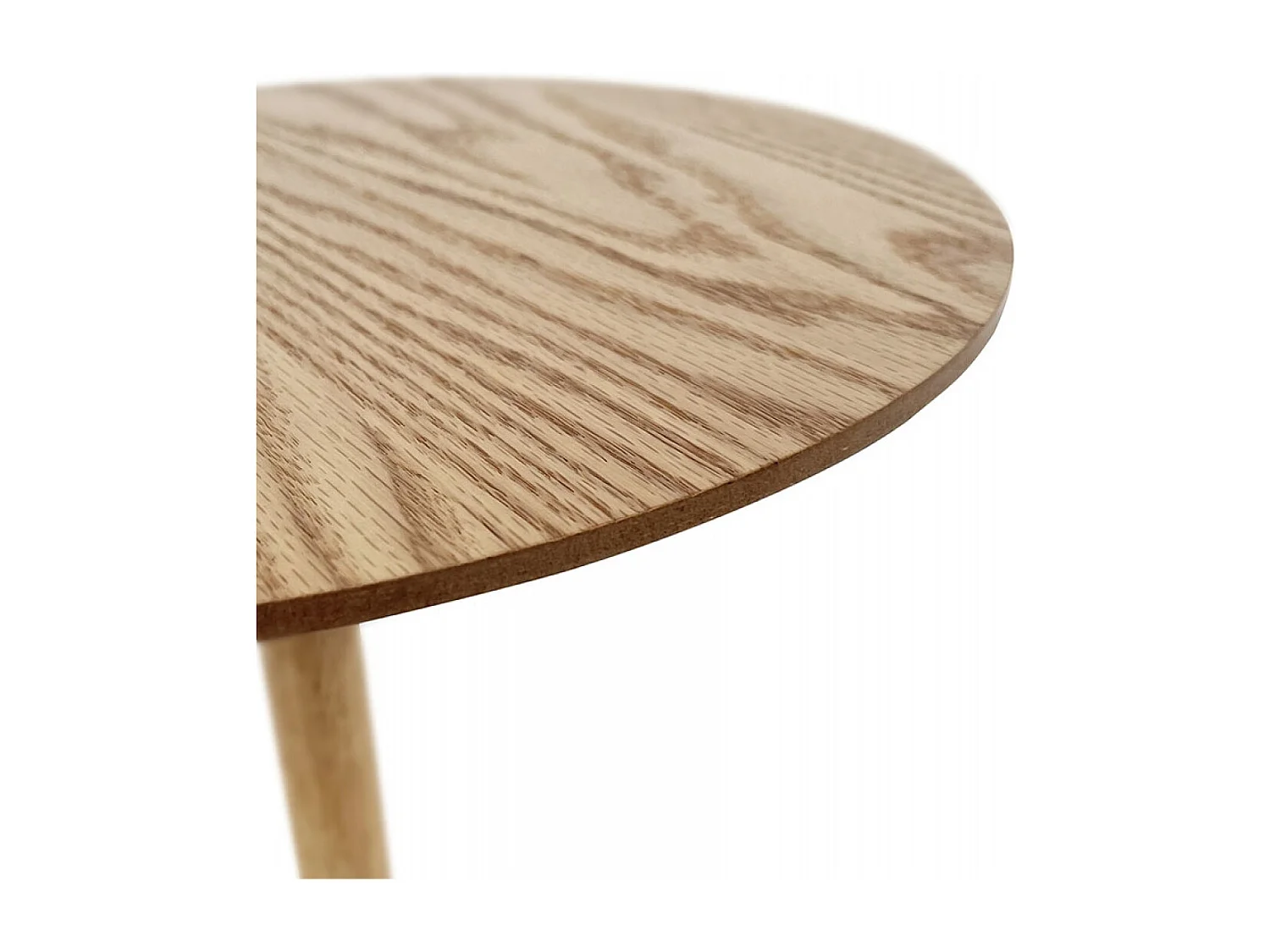 Table Basse Design "Rhoda" 48cm Naturel & Blanc