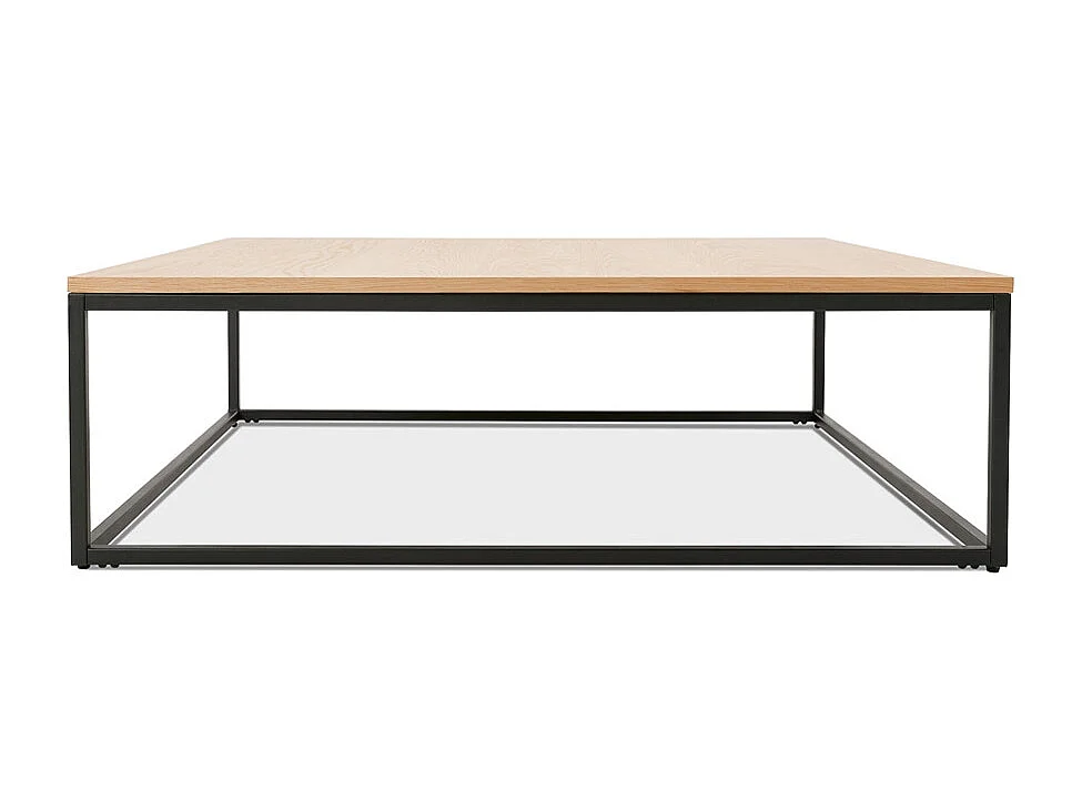 Großer Couchtisch im Industriestil - TRIBECA - beige - 110x110x35 cm