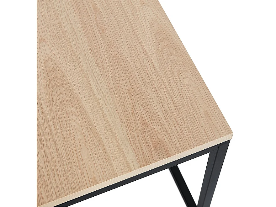 Großer Couchtisch im Industriestil - TRIBECA - beige - 110x110x35 cm