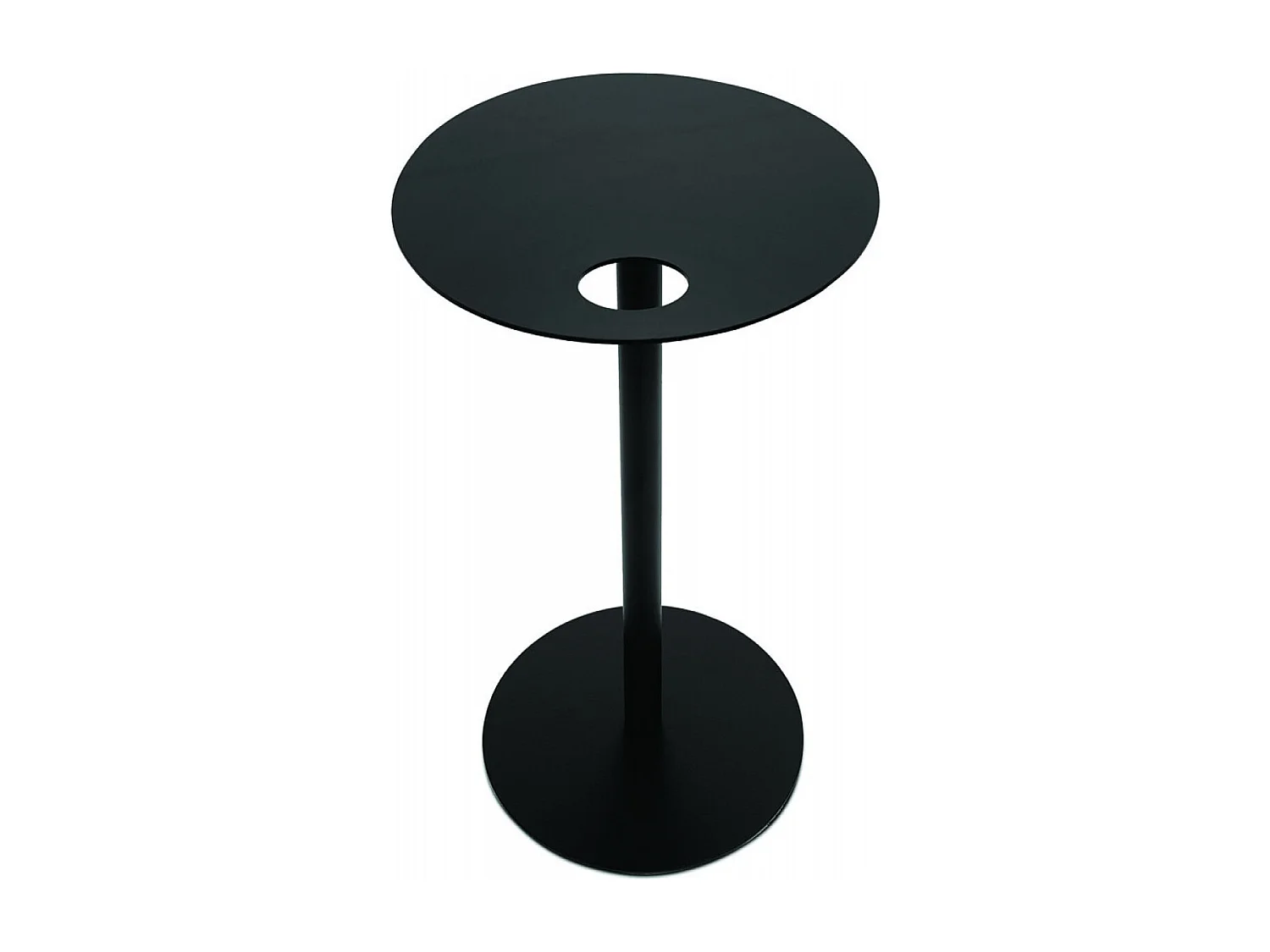 Table d'Appoint Ovale en Métal "Melisa" 45cm Noir