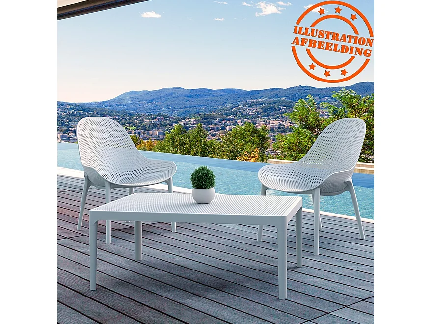 Garten-Couchtisch - DOTY - Schwarz - 100x60x40 cm