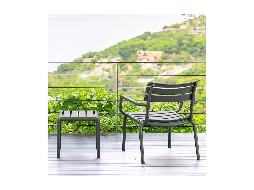Niedriger Tisch - SIDONY - wit - 42x41x40 cm
