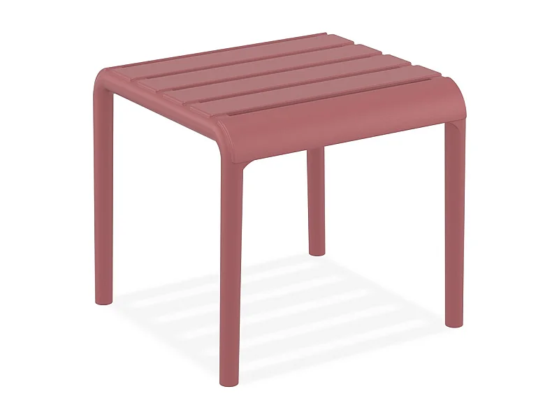 Tavolo basso -SIDONY - Rosso - 42x41x40 cm