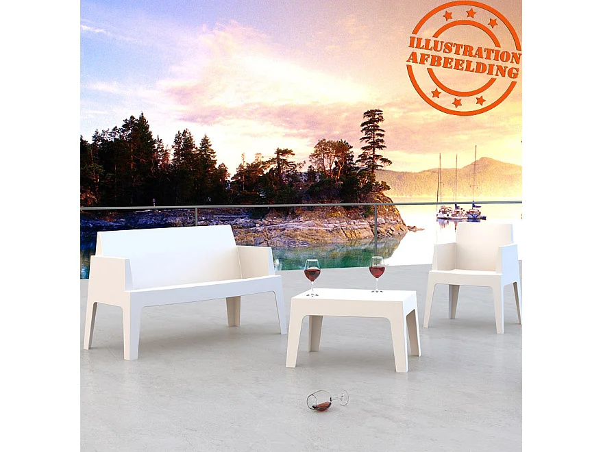 Designertisch - MARTO - Rot - 77x56x43 cm