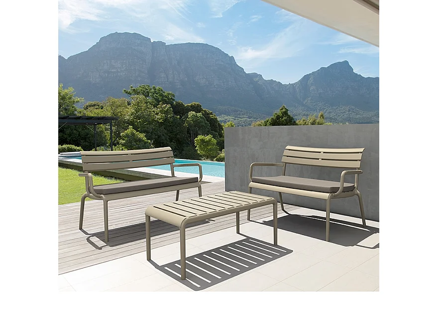 Tavolo basso -SIDONY XL - Rosso - 90x50x40 cm