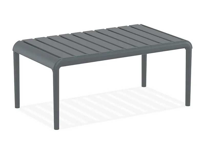 Niedriger Tisch - SIDONY XL - grau - 90x50x40 cm