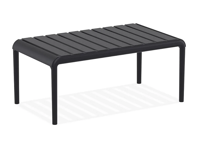 Niedriger Tisch - SIDONY XL - Schwarz - 90x50x40 cm
