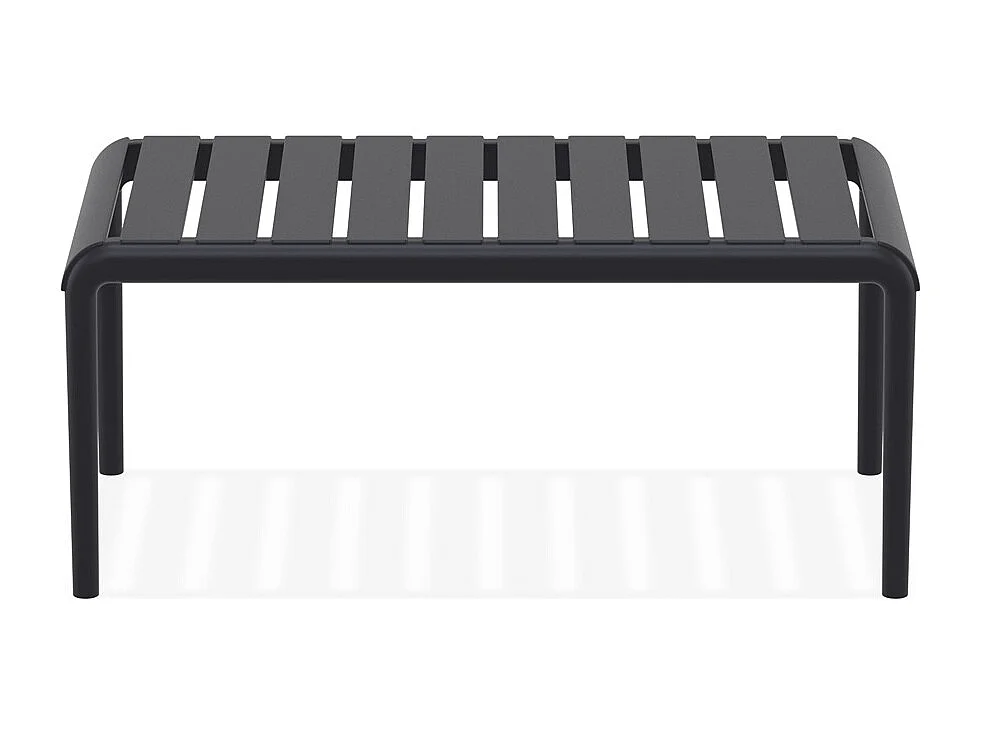 Niedriger Tisch - SIDONY XL - Schwarz - 90x50x40 cm