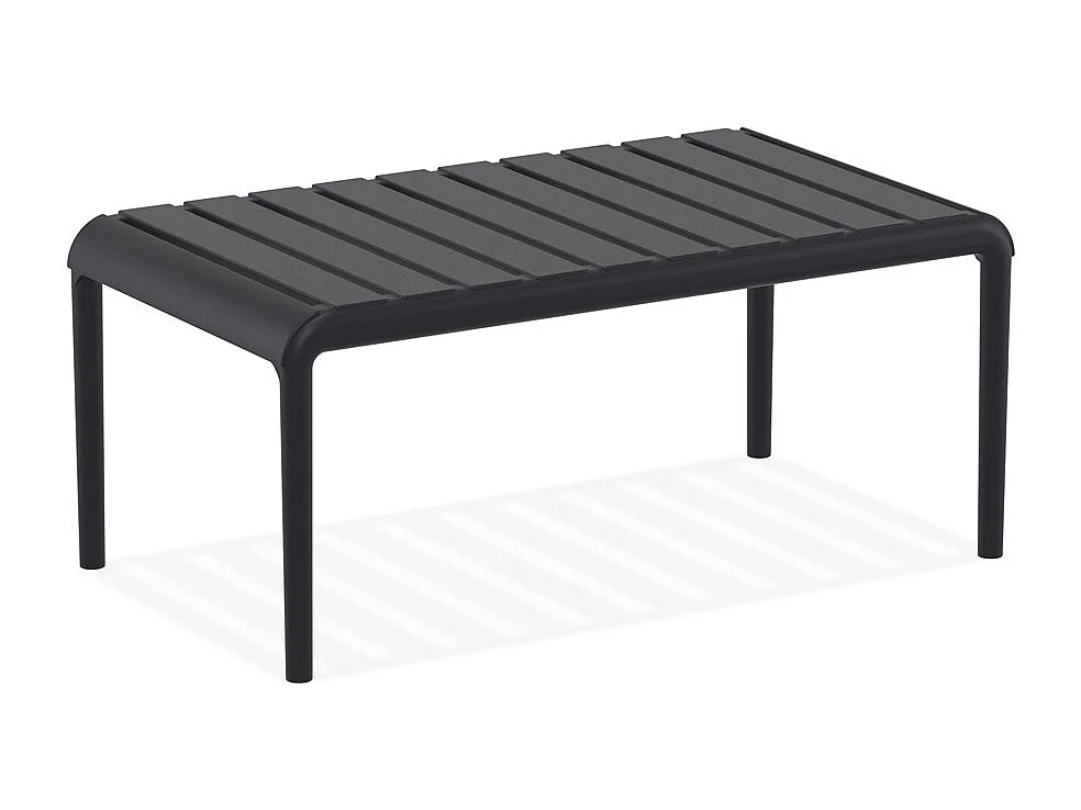 Niedriger Tisch - SIDONY XL - Schwarz - 90x50x40 cm