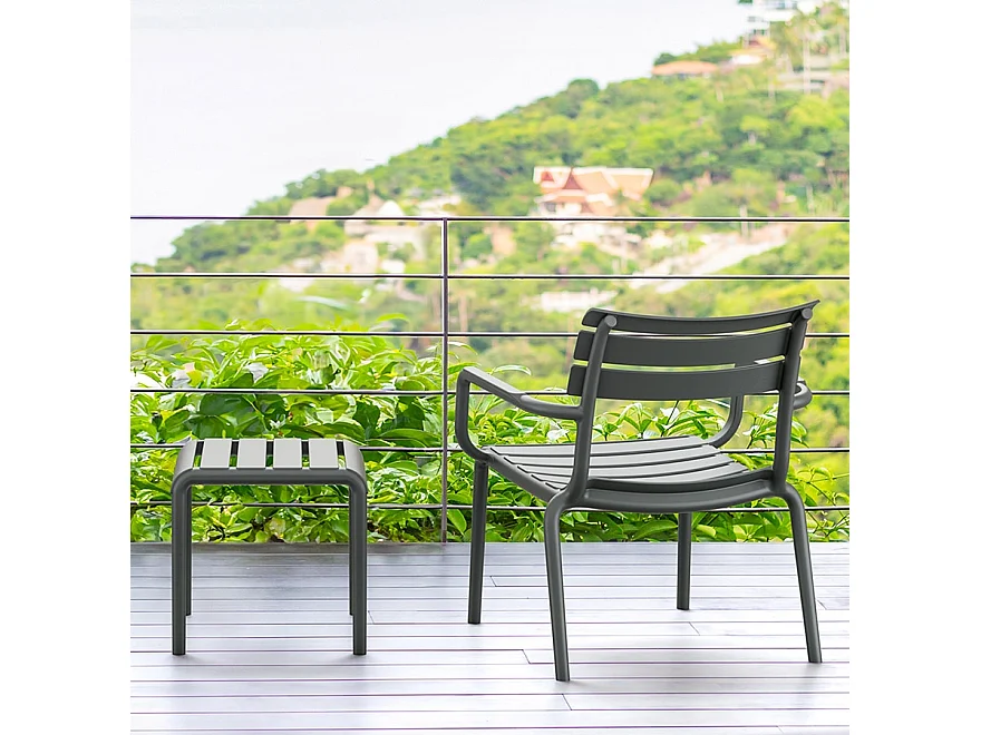 Tavolo basso -SIDONY - Taupe - 42x41x40 cm