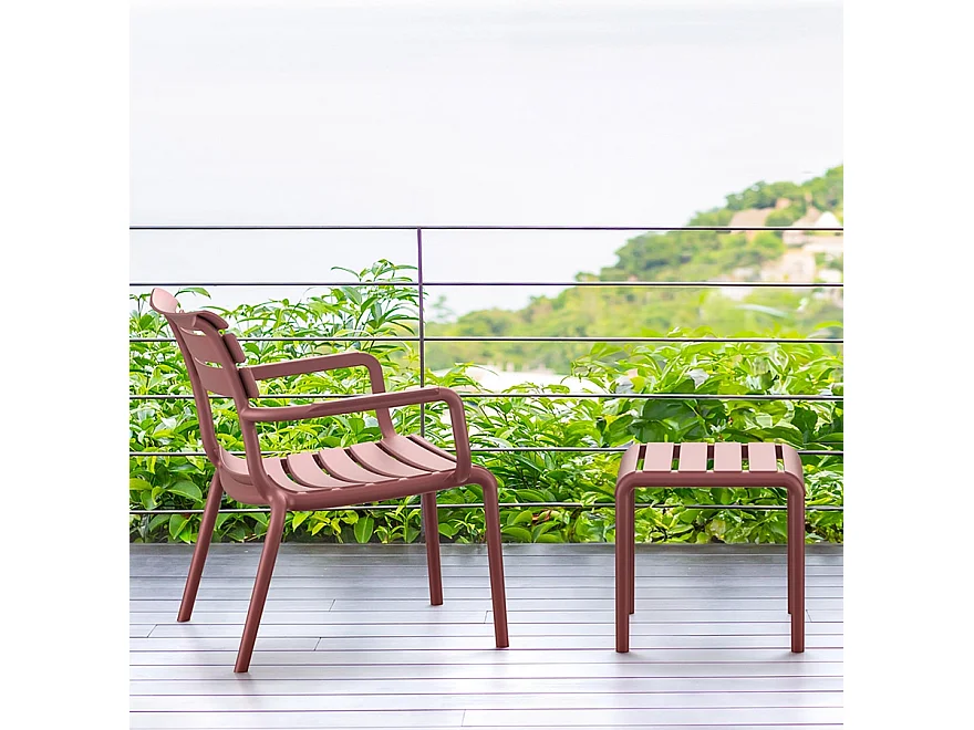 Tavolo basso -SIDONY - Taupe - 42x41x40 cm