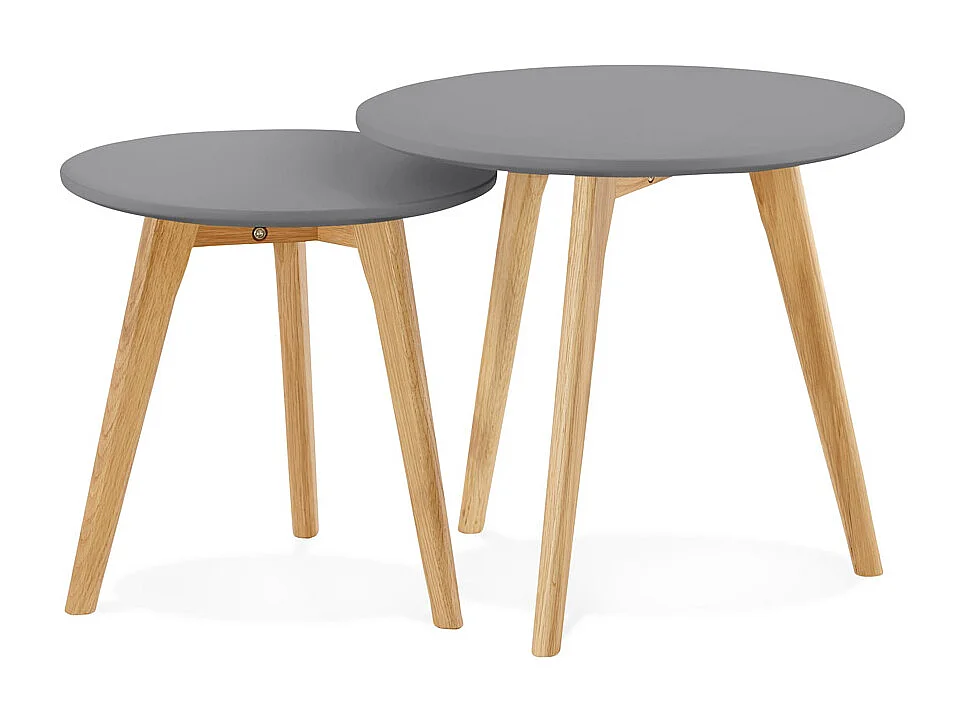 Runde Satztische - GABY - grau - 50x50x45 cm
