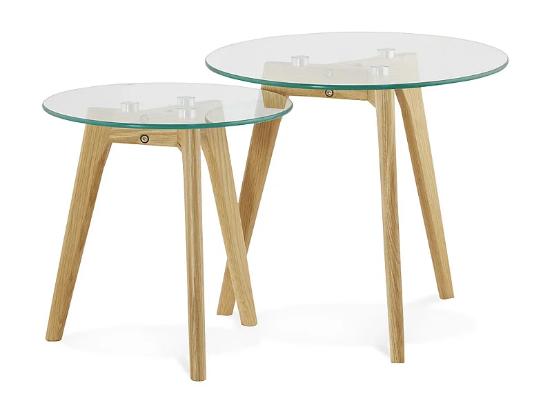 Runder Satztisch - LOVYOU - transparent - 50x50x45 cm