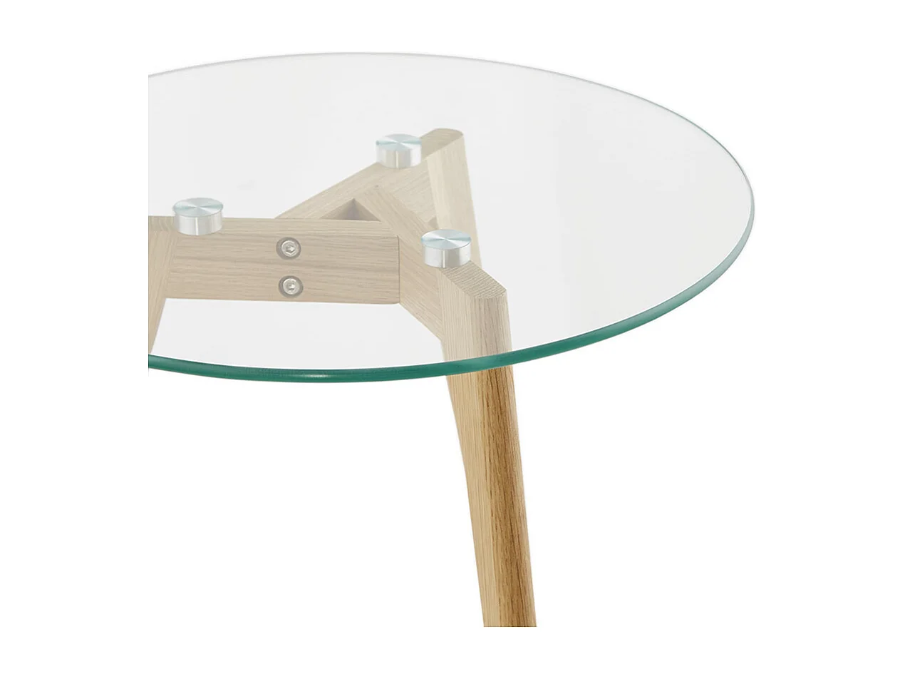 Runder Satztisch - LOVYOU - transparent - 50x50x45 cm