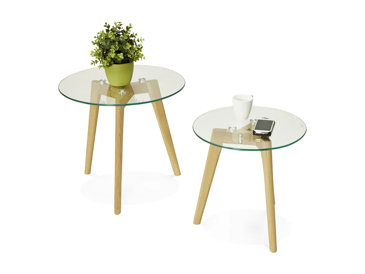 Runder Satztisch - LOVYOU - transparant - 50x50x45 cm