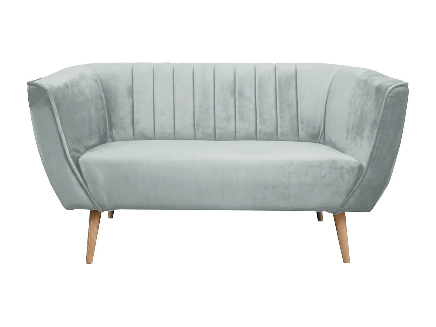 Canapé Glenview 104, Gris, 142x74x75cm, Tapisserie, Pieds: Bois