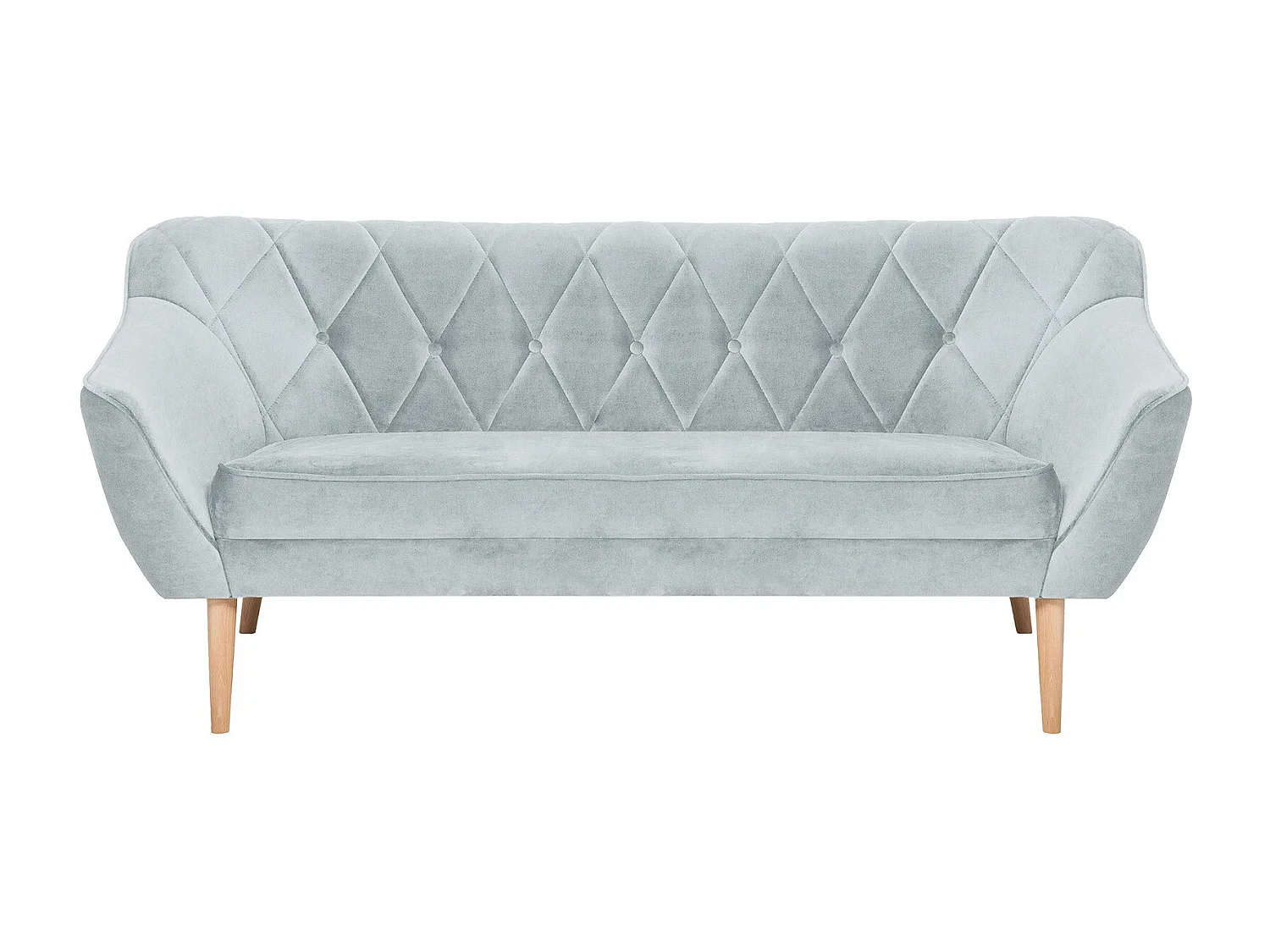 Canapé Glenview 106, Gris, 180x74x75cm, Tapisserie, Pieds: Bois